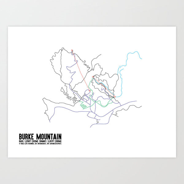 Mountain bike discount trail map art